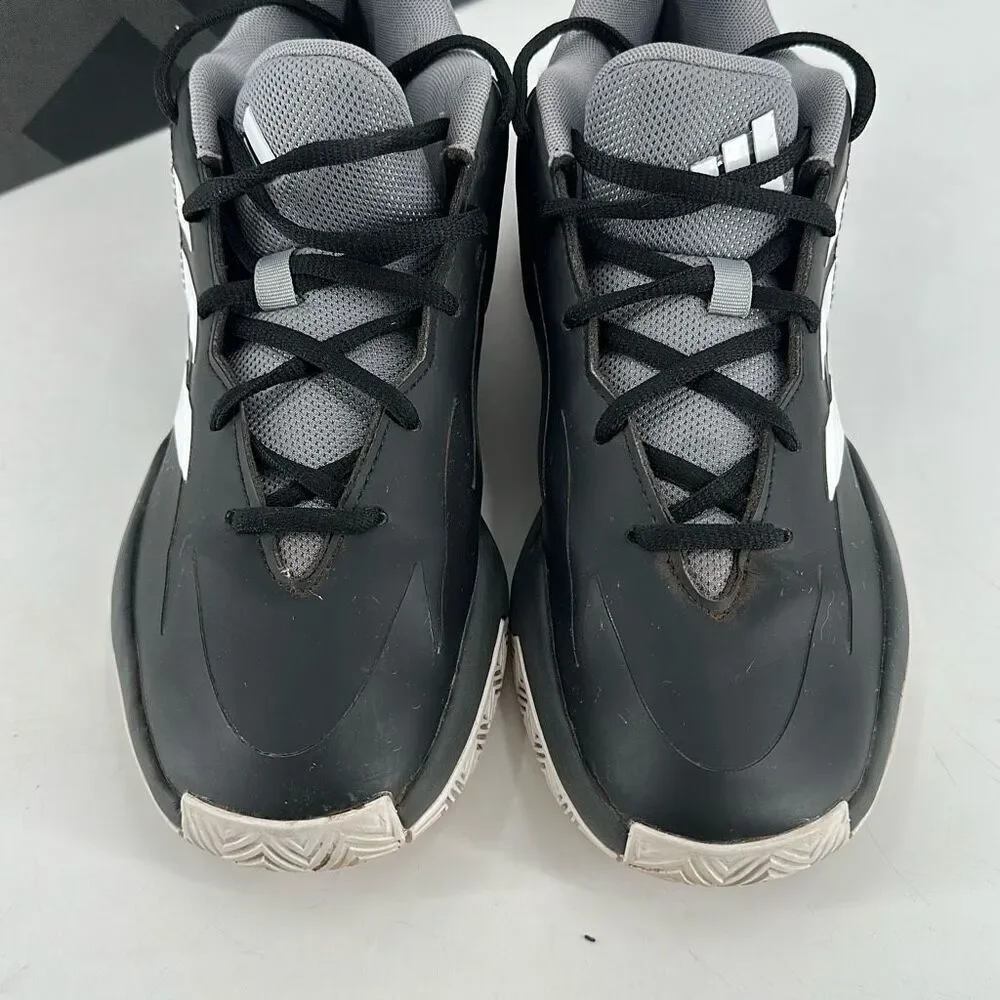 Adidas Cross Em Up Select J Boys‎ Lace Up Basketball Shoes Black White Size 6.5